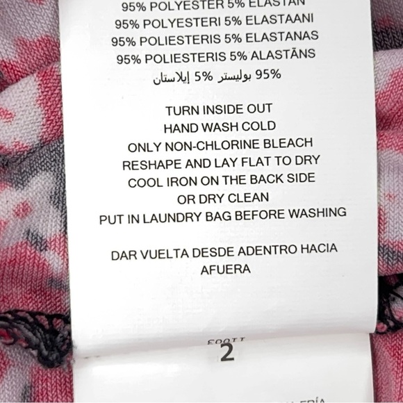 Medium MICHAEL Michael Kors Fuchsia Pink White Black Floral Dress Sleeveless - Picture 14 of 16